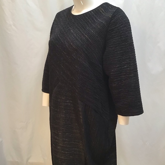 🆕NEW! Black Silver and Gold Metallic Sheath Dress - Picture 8 of 16